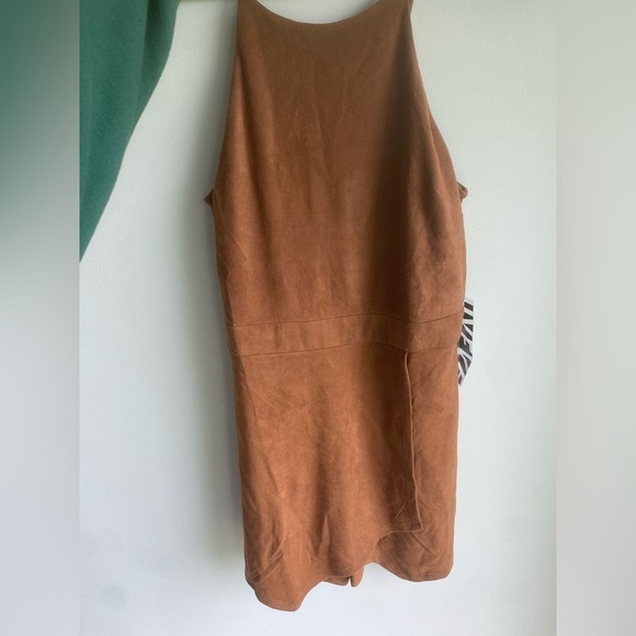 HYFVE Pants - Burnt Orange Suede Romper